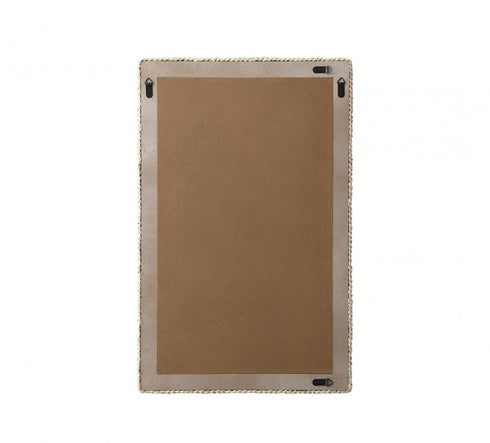 Elegant Lighting Marlowe Rectangle Cornhusk Mirror 27x42 Inch in Linen White Model: MR4A2742LN
