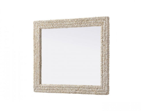 Elegant Lighting Marlowe Rectangle Cornhusk Mirror 30x36 Inch in Linen White Model: MR4A3036LN