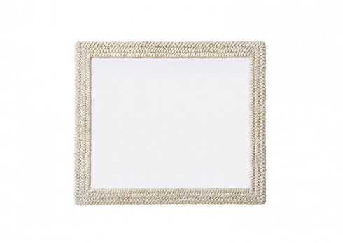 Elegant Lighting Marlowe Rectangle Cornhusk Mirror 36x42 Inch in Linen White Model: MR4A3642LN