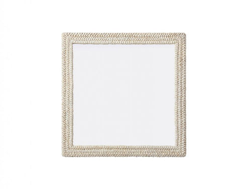 Elegant Lighting Marlowe Rectangle Cornhusk Mirror 40x40 Inch in Linen White Model: MR4A4040LN