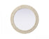 Elegant Lighting Marlowe Round Cornhusk Mirror 30x30 Inch in Linen White Model: MR4B30LN