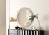 Elegant Lighting Marlowe Round Cornhusk Mirror 36x36 Inch in Linen White Model: MR4B36LN
