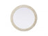 Elegant Lighting Marlowe Round Cornhusk Mirror 36x36 Inch in Linen White Model: MR4B36LN
