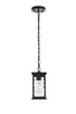 Elegant Lighting Mascher 7 inch Outdoor Pendant in Black Model: OD336H11BK