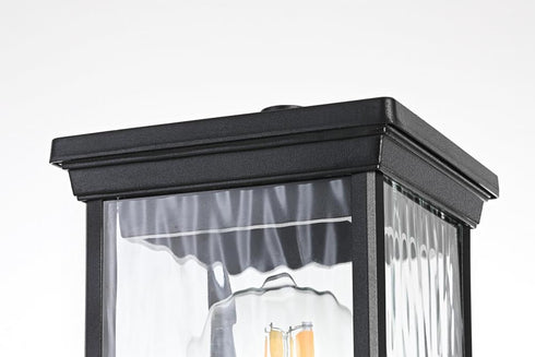Elegant Lighting Mascher 7 inch Outdoor Pendant in Black Model: OD336P14BK