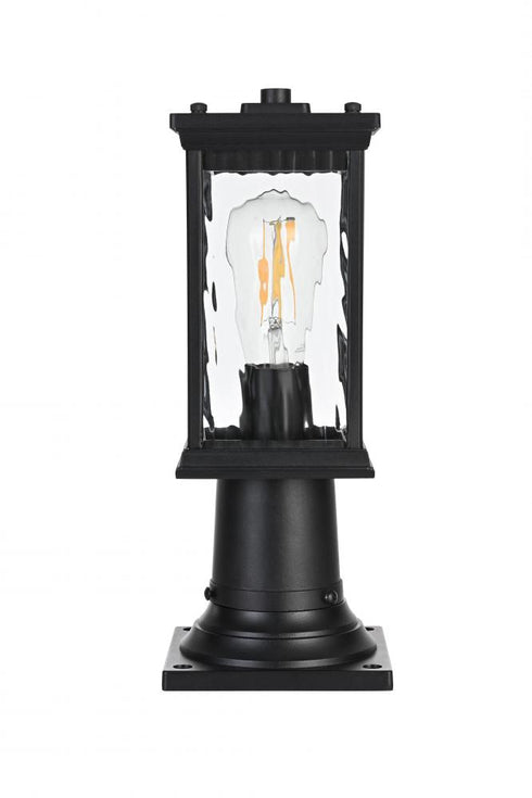 Elegant Lighting Mascher 7 inch Outdoor Pendant in Black Model: OD336P14BK