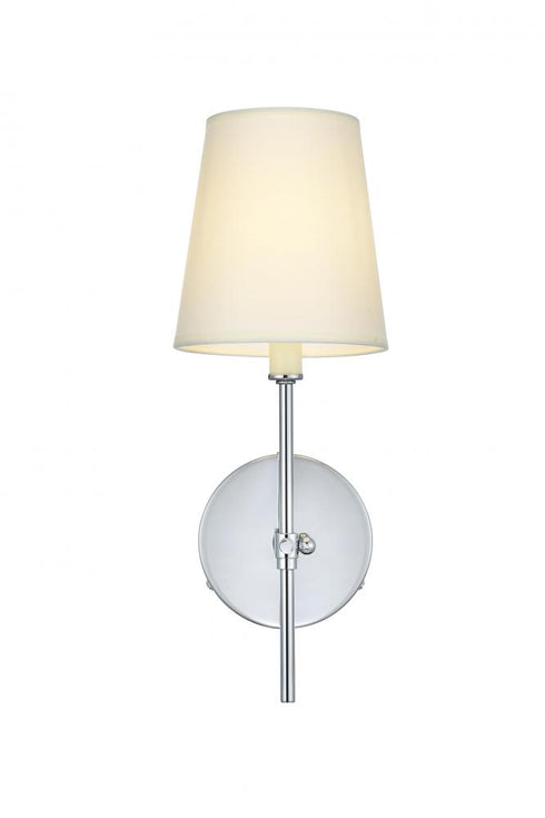 Elegant Lighting Mel 5.5 inch Wall Sconce in Chrome in Chrome and White Finish Model: LD6004W6C