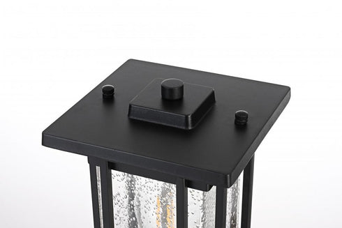 Elegant Lighting Melvale 7 inch Outdoor Pendant in Black Model: OD322P16BK