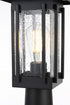 Elegant Lighting Melvale 7 inch Outdoor Pendant in Black Model: OD322P16BK