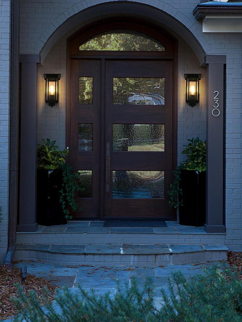 Elegant Lighting Melvale 7 inch Outdoor Pendant in Black Model: OD322W13BK