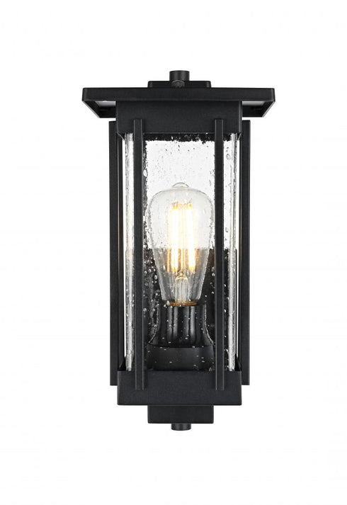 Elegant Lighting Melvale 7 inch Outdoor Pendant in Black Model: OD322W13BK