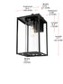 Elegant Lighting Memphis 1 Light Wall sconce W8.5 Inch E10.5 Inch H17 Inch L1 in Black (1Box) Model: OD310W17BK