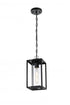 Elegant Lighting Memphis 7 inch Outdoor Pendant in Black Model: OD310H13BK
