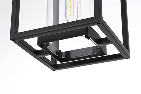 Elegant Lighting Memphis 7 inch Outdoor Pendant in Black Model: OD310H13BK