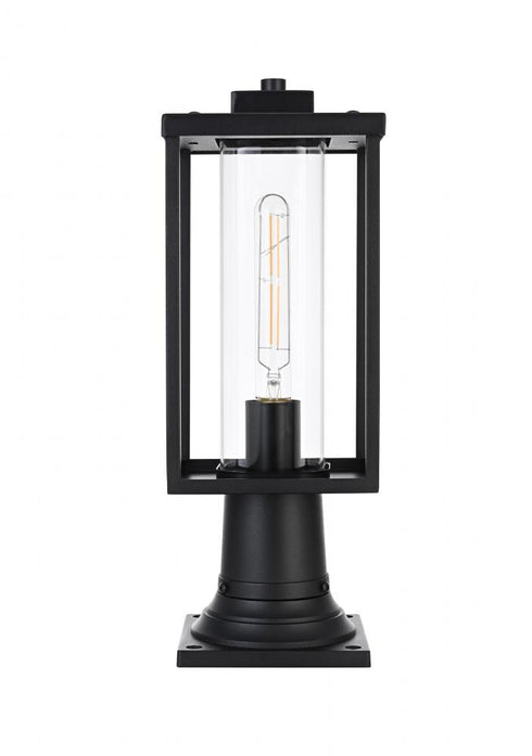 Elegant Lighting Memphis 7 inch Outdoor Pendant in Black Model: OD310P17BK