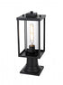 Elegant Lighting Memphis 7 inch Outdoor Pendant in Black Model: OD310P17BK