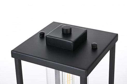 Elegant Lighting Memphis 7 inch Outdoor Pendant in Black Model: OD310P17BK