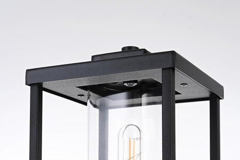 Elegant Lighting Memphis 7 inch Outdoor Pendant in Black Model: OD310P17BK