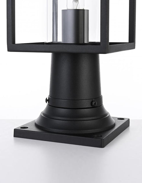 Elegant Lighting Memphis 7 inch Outdoor Pendant in Black Model: OD310P17BK
