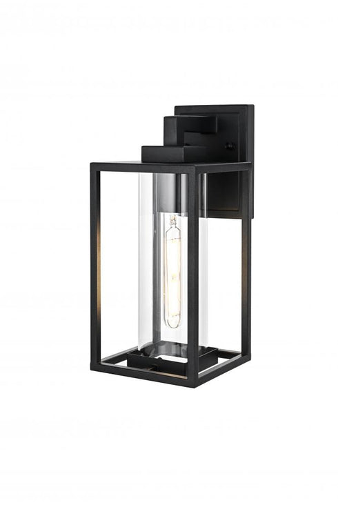 Elegant Lighting Memphis 7 inch Outdoor Pendant in Black Model: OD310W14BK