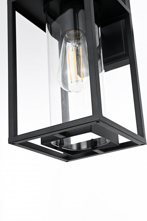 Elegant Lighting Memphis 7 inch Outdoor Pendant in Black Model: OD310W14BK