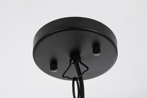 Elegant Lighting Mercer 7 inch Outdoor Pendant in Black Model: OD313H14BK