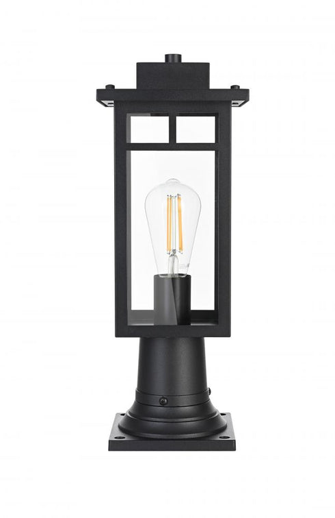Elegant Lighting Mercer 7 inch Outdoor Pendant in Black Model: OD313P18BK