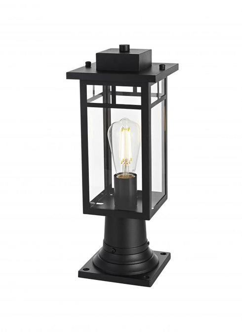 Elegant Lighting Mercer 7 inch Outdoor Pendant in Black Model: OD313P18BK