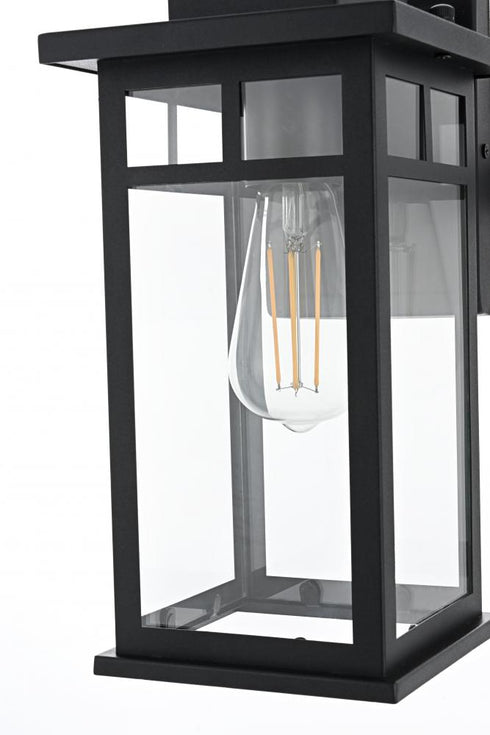 Elegant Lighting Mercer 7 inch Outdoor Pendant in Black Model: OD313W16BK