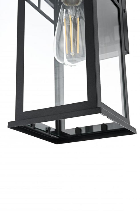 Elegant Lighting Mercer 7 inch Outdoor Pendant in Black Model: OD313W16BK