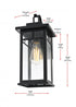 Elegant Lighting Mercer 7 inch Outdoor Pendant in Black Model: OD313W16BK