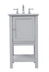 Elegant Lighting Metropolis 19 in. Single bathroom vanity set in Black Model: VF27019BK