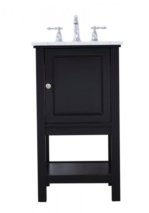 Elegant Lighting Metropolis 19 in. Single bathroom vanity set in Black Model: VF27019BK