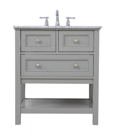 Elegant Lighting Metropolis 30 in. Single bathroom vanity set in Black Model: VF27030BK