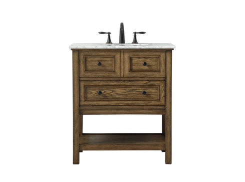 Elegant Lighting Metropolis 30 in. Single bathroom vanity set in Black Model: VF27030BK