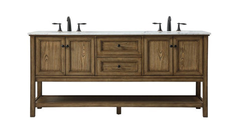 Elegant Lighting Metropolis 72 in. double sink bathroom vanity set in Black Model: VF27072BK
