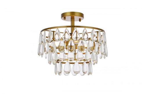 Elegant Lighting Mila 3 Light Flush Mount Model: 1103F14C