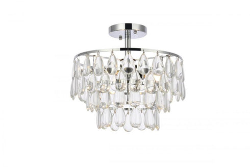Elegant Lighting Mila 3 Light Flush Mount Model: 1103F14C