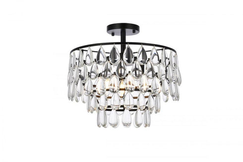 Elegant Lighting Mila 3 Light Flush Mount Model: 1103F16C