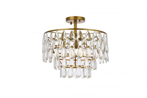 Elegant Lighting Mila 3 Light Flush Mount Model: 1103F16C