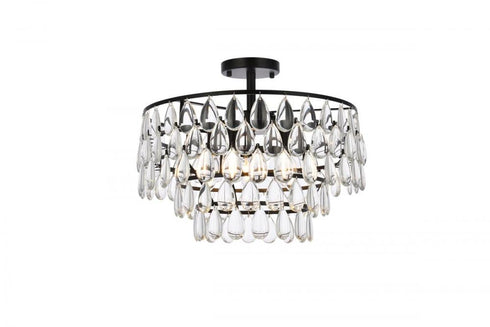 Elegant Lighting Mila 5 Light Flush Mount Model: 1103F18C