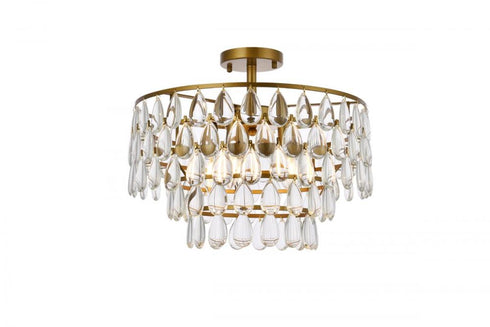 Elegant Lighting Mila 5 Light Flush Mount Model: 1103F18C