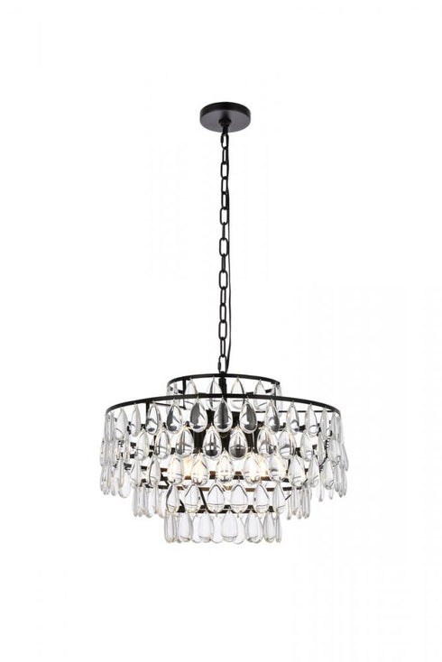 Elegant Lighting Mila 5 Light Pendant Model: 1102D20BR