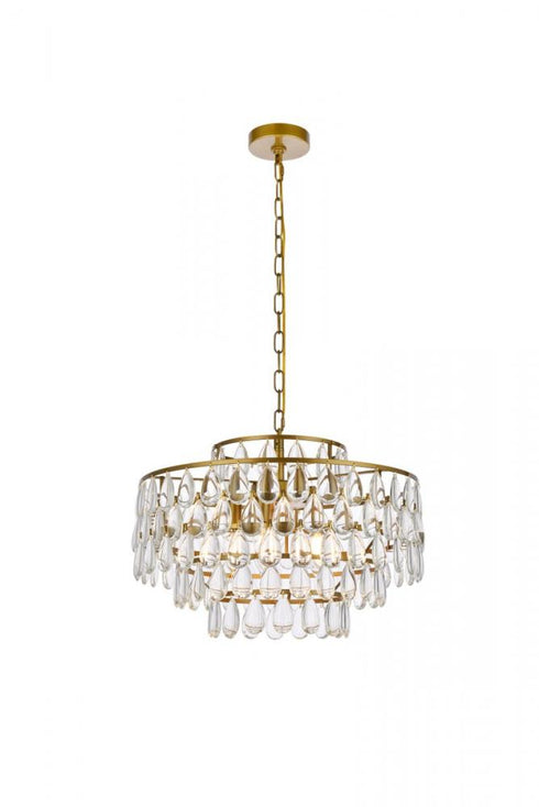 Elegant Lighting Mila 5 Light Pendant Model: 1102D20BR