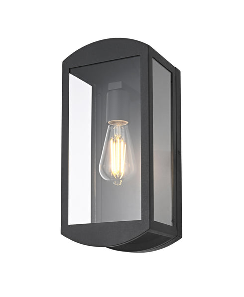 Elegant Lighting Miles 1 Light Wall Sconce W6.3 Inch E5.5 Inch H14.0 Inch in Black Model: OD410W14BK