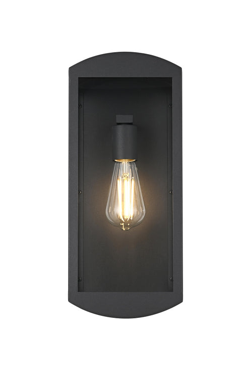 Elegant Lighting Miles 1 Light Wall Sconce W6.7 Inch E5.9 Inch H16.0 Inch in Black Model: OD410W16BK