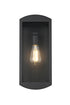 Elegant Lighting Miles 1 Light Wall Sconce W6.7 Inch E5.9 Inch H16.0 Inch in Black Model: OD410W16BK