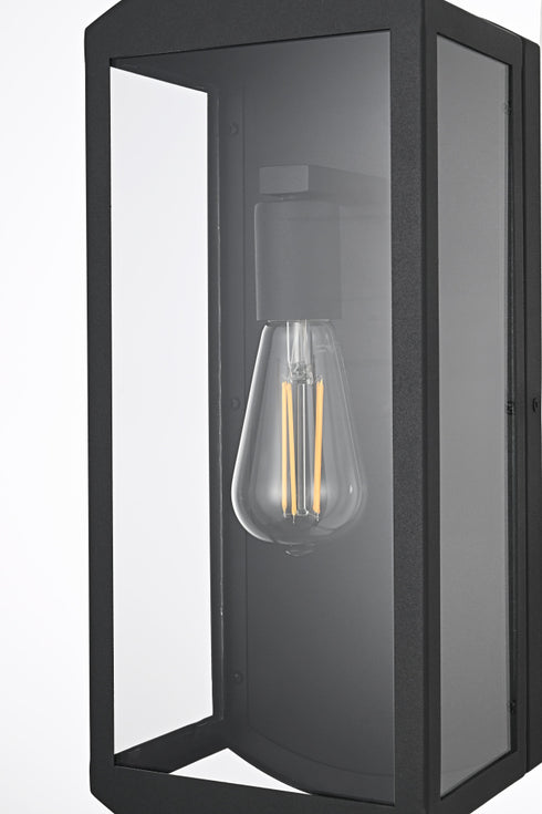 Elegant Lighting Miles 1 Light Wall Sconce W6.7 Inch E5.9 Inch H16.0 Inch in Black Model: OD410W16BK