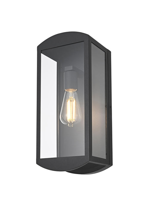Elegant Lighting Miles 1 Light Wall Sconce W6.7 Inch E5.9 Inch H16.0 Inch in Black Model: OD410W16BK