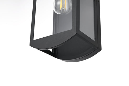 Elegant Lighting Miles 1 Light Wall Sconce W6.7 Inch E5.9 Inch H16.0 Inch in Black Model: OD410W16BK